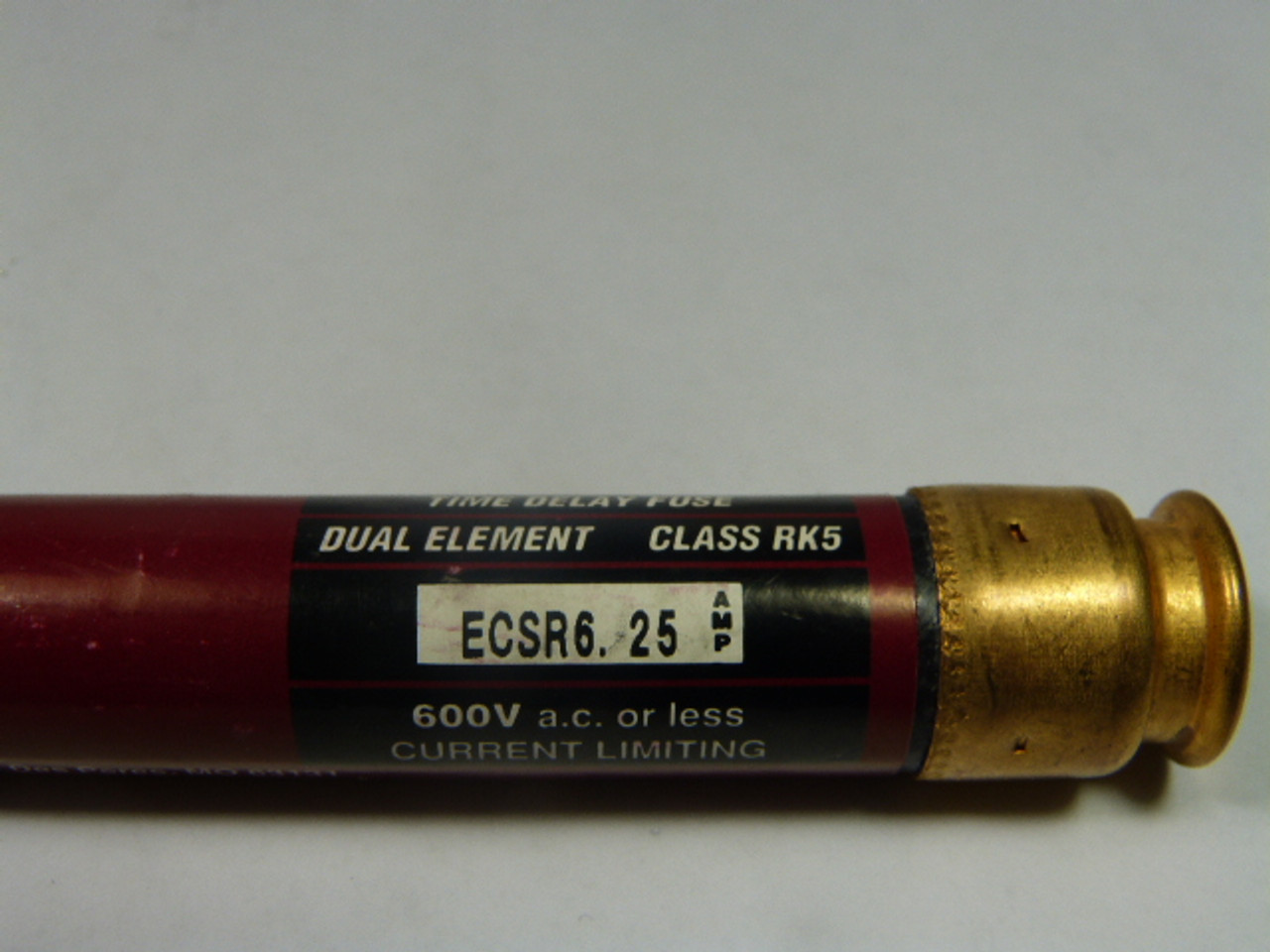 Bullet ECSR6.25 Time Delay Dual Element Fuse 6.25A 600V USED