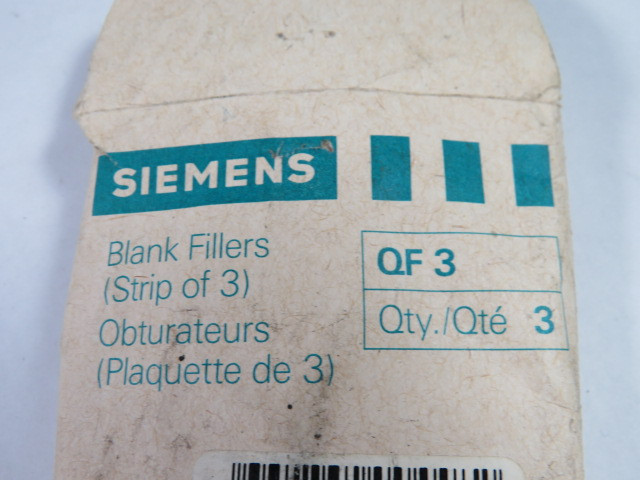 Siemens QF3 Blank Filler 1" For BL BQD ED Frame Package Of 3 ! NEW !