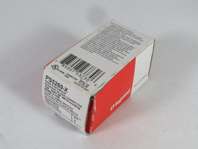 Pass & Seymour PS5269-X Straight Blade Connector 15A 125V 2P 3Wire ! NEW !