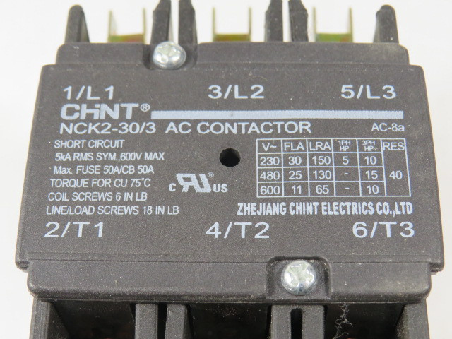 CHINT NCK2-30/3 AC Contactor 120V 60Hz NEW