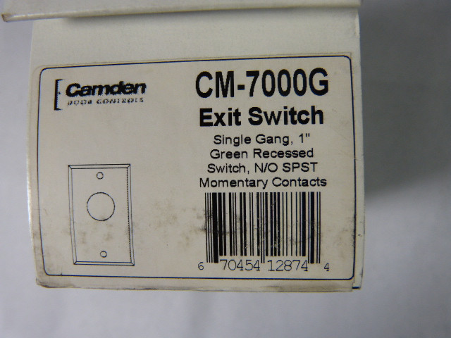 Camden CM-7000G Heavy Duty Tamper-Resistant Momentary Exit Switch DMG BOX NEW