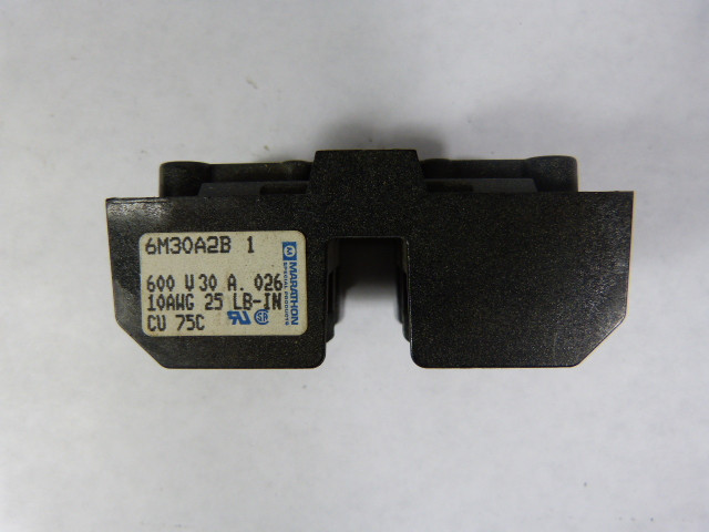 Marathon 6M30A2B Fuse Holder 30A 600V 2-Pole USED