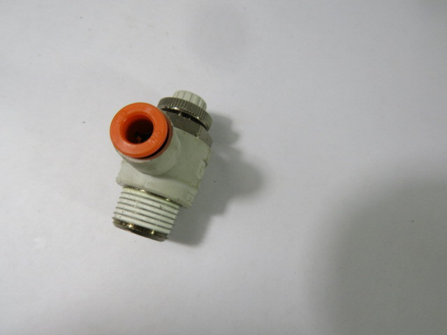 SMC AS3201F-03-07 Elbow Speed Controller 3/8" NPT 1/4" Tube USED