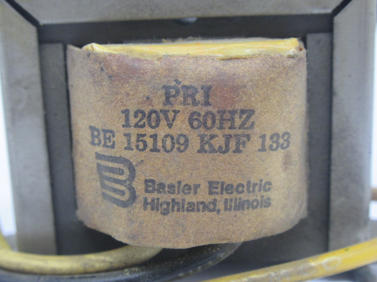 Basler Electric BE-15109-KJF-133 Transformer Pri 120V 60Hz SEC. 24V 10VA USED