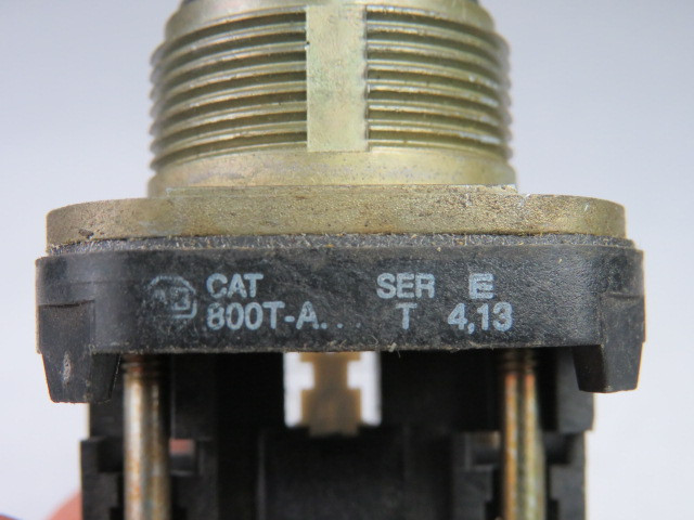 Allen-Bradley 800T-A2A Push Button Black Flush Head 1NO 1NC Ser T USED