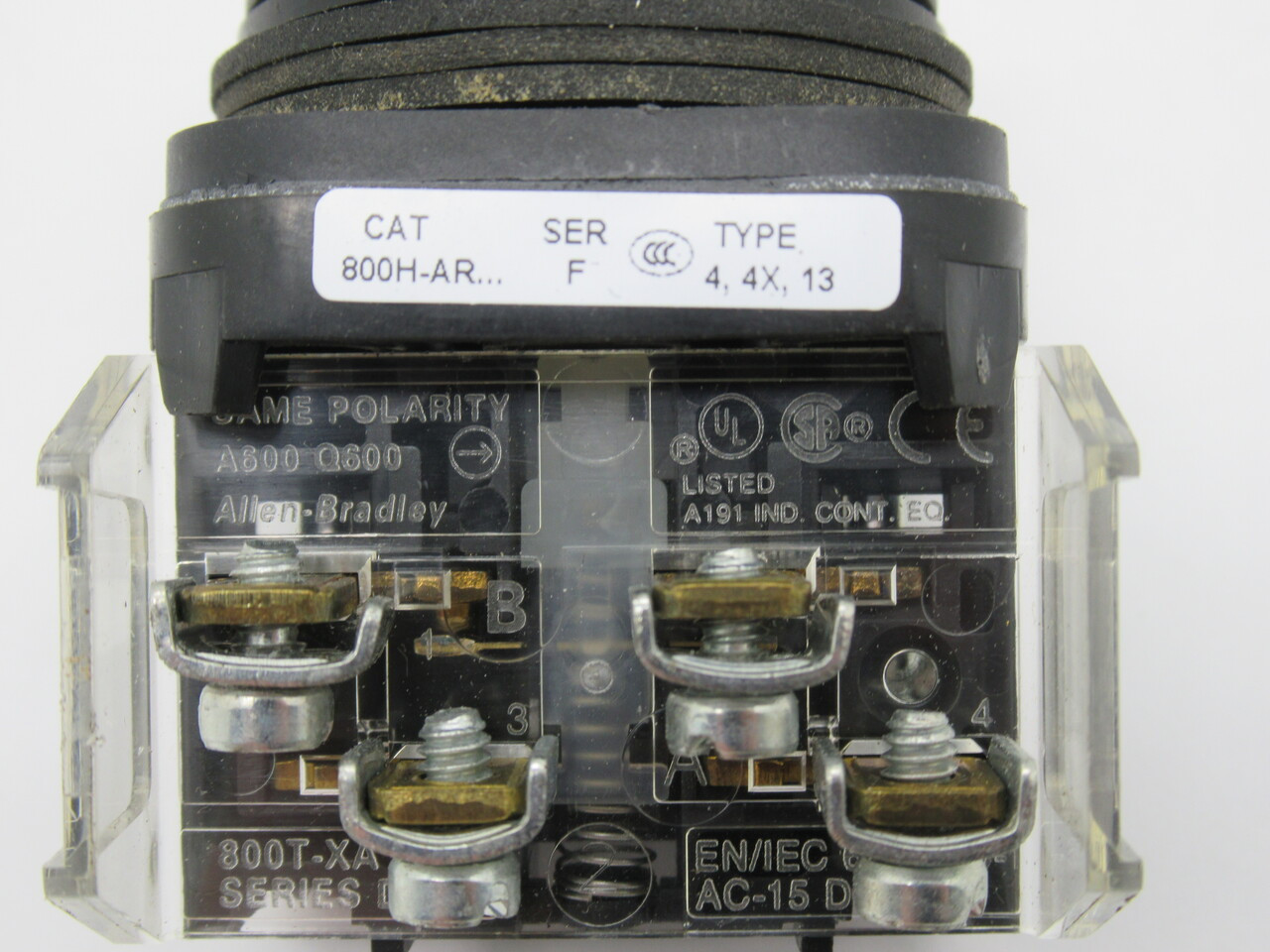 Allen-Bradley 800H-AR6A Series F Push Button Red Flush Head 1NO 1NC USED
