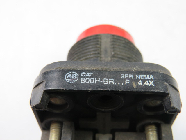 Allen-Bradley 800H-BR6A Push Button Red Extended Head 1NO 1NC USED