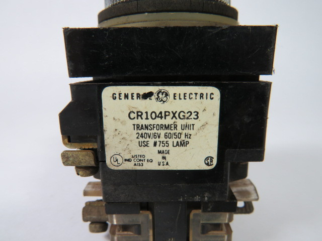 General Electric CR104PBT11G1S3 Push Button Illum 1NO1NC 240V 50/60Hz USED
