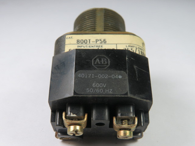 Allen-Bradley 800T-P56 Pilot Light 600VAC 50/60Hz No Lens USED