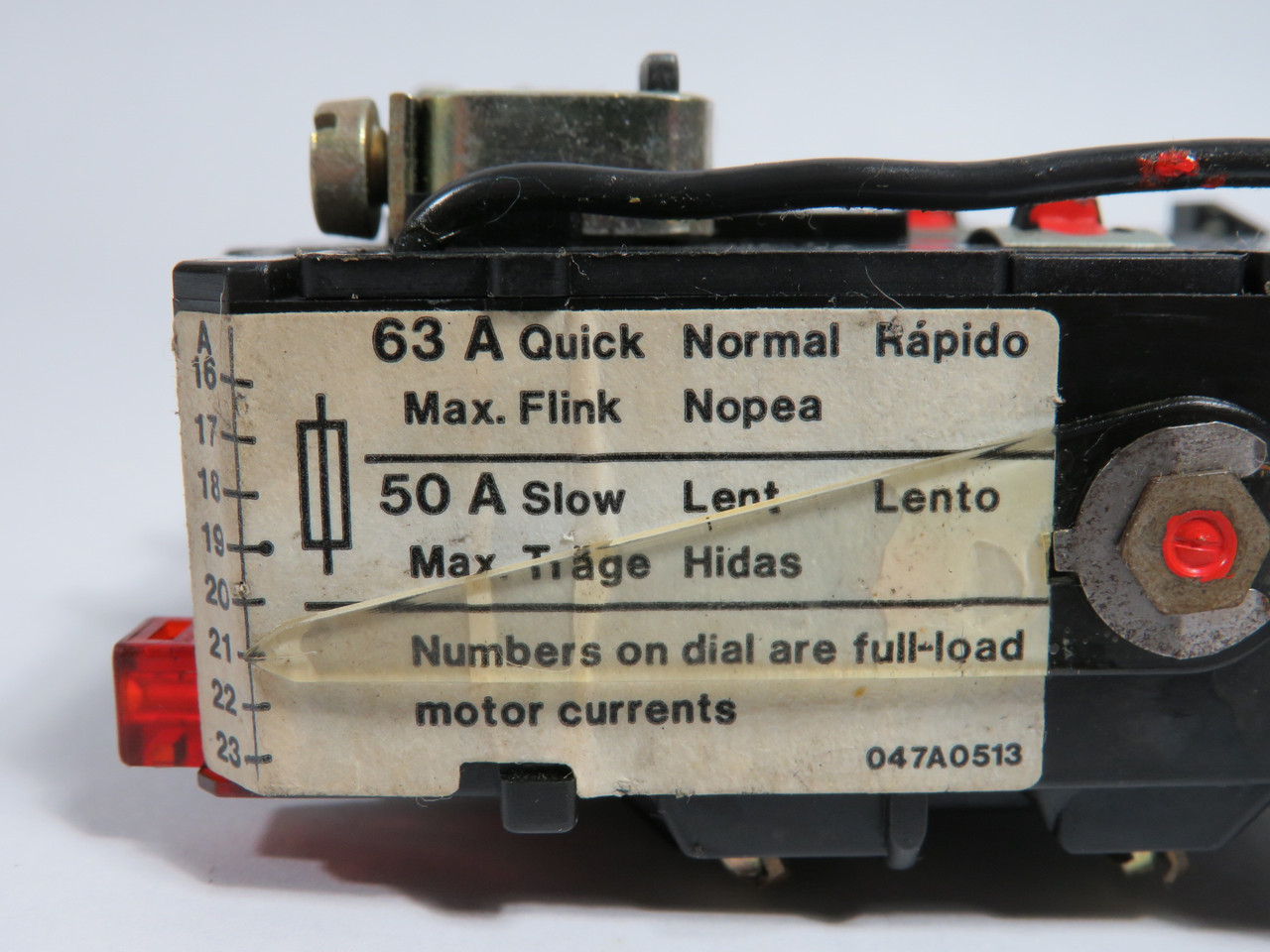 Danfoss 047L1013 T-80 Overload Relay 16-23A MISSING CONTACT SCREW USED