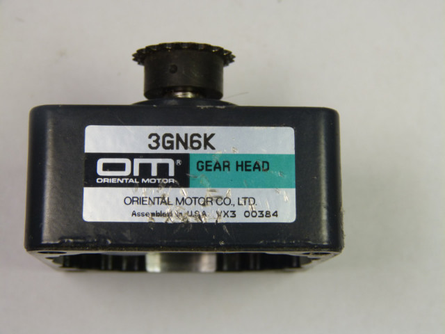 Oriental Motor 3GN6K GearHead 6:1 Ratio USED