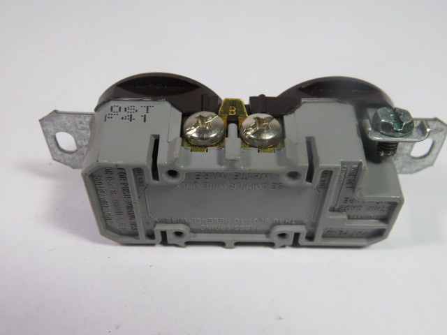 Pass & Seymour 3232 Duplex Receptacle 15A 125V Brown USED