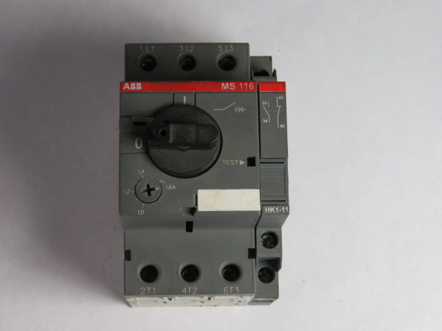 ABB 1SAM250000R1006 MS116-1.6 Manual Motor Starter 1.0-1.6A USED