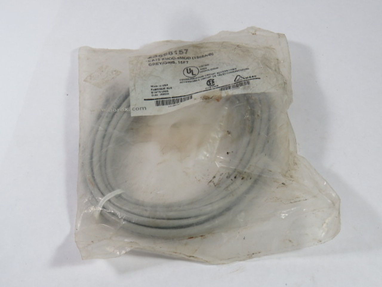 Nordx 23598157 IBDN Plus Modular Cord 4-Pair 24AWG T568A/B 4.6m NWB