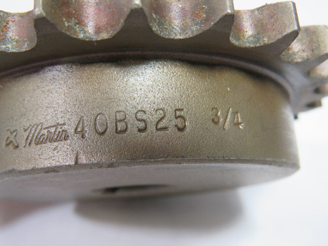 Martin 40BS25-3/4 Sprocket 3/4" Bore 25 Teeth 40 Chain 1/2" Pitch USED