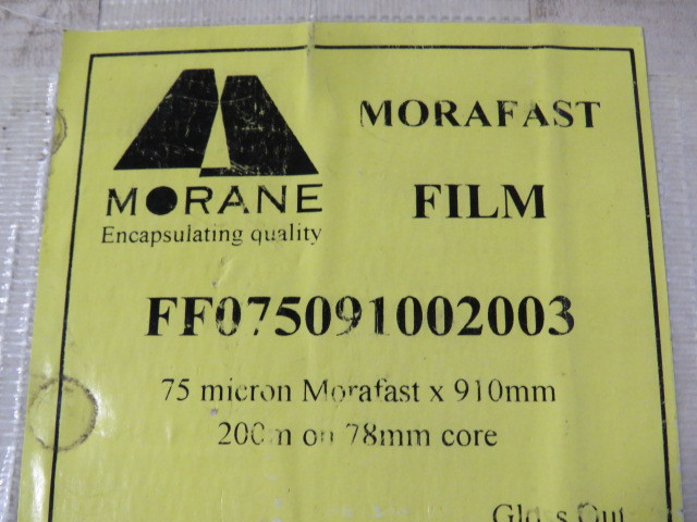 Morane Morafast Gloss Out Film 75 Micron x 910mm 200m On 78mm Core ! NEW !