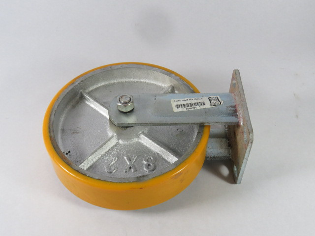 Power Fist 2040294 Poly/Steel Rigid Caster 8" Wheel Dia. 2" Wheel W USED