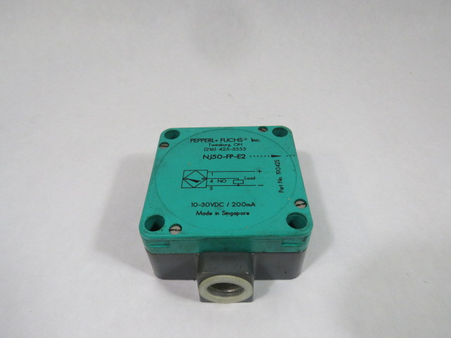 Pepperl+Fuchs 19042S Inductive Proximity Sensor 30VDC 200mA 50mm Range USED