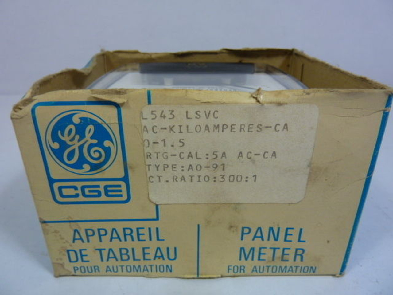General Electric GE L543 (LSVC) AC Panel Mount Meter 5A 300/1 ! NEW !