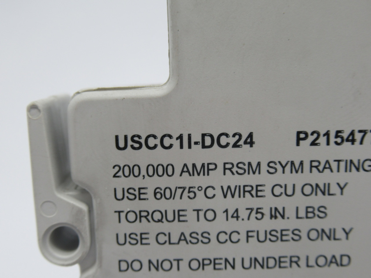 Ferraz Shawmut USCC1I-DC24 Fuse Holder 30A 24VDC 1-Pole Class CC USED