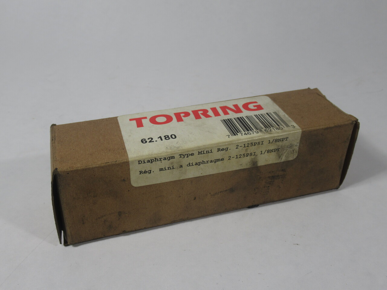 Topring 62.180 Mini Regulator 2-125 psi 1/8" NPT C/W Pressure Gauge NEW