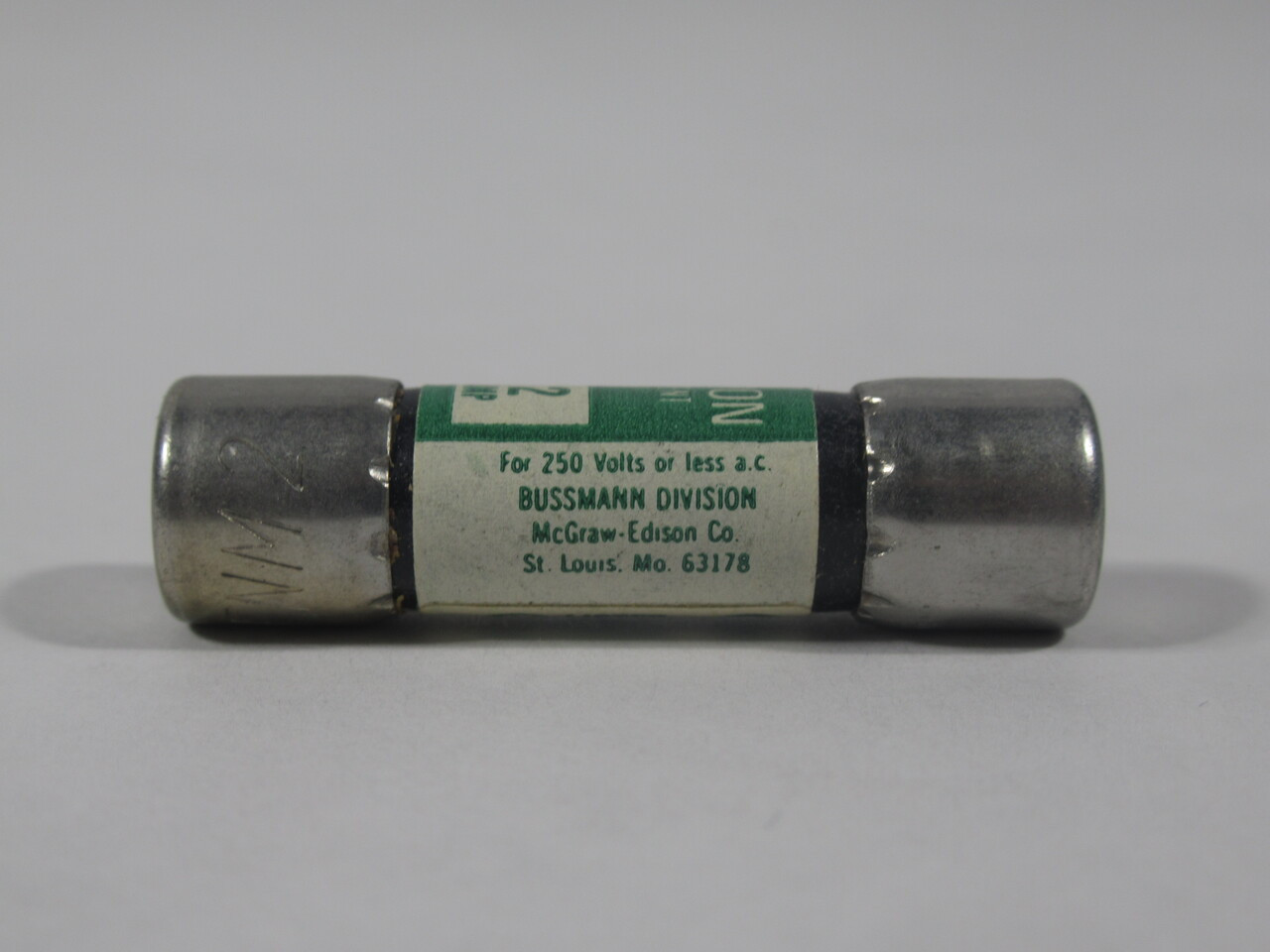McGraw Edison Bussmann FNM-2 Fusetron Dual Element Fuse 2A 250V *LOT OF 10* USED