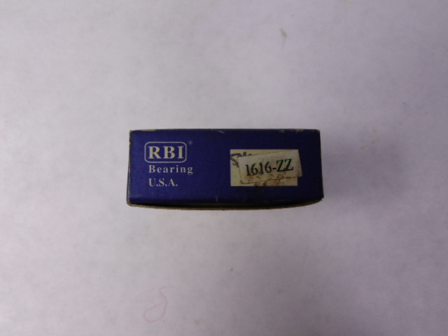 RBI 1616ZZ Shielded Ball Bearing 1-1/8"OD 1/2"ID 3/8"W NEW