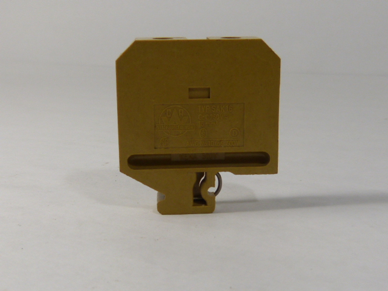 Weidmuller SAK16/35 Brown Terminal Block USED