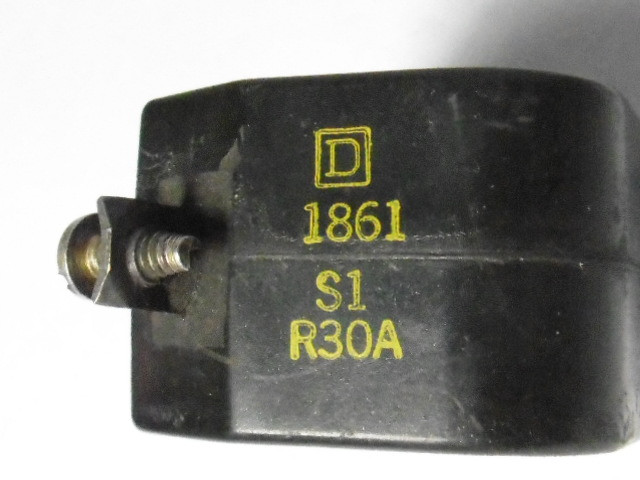 Square D 1861-S1-R30A Coil 110/120VAC 50/60HZ For Size-0 Type S USED