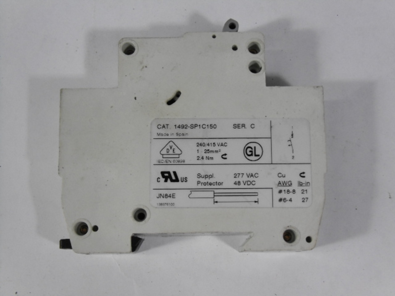 Allen-Bradley 1492-SP1C150 Supplementary Protector 15.0 A USED