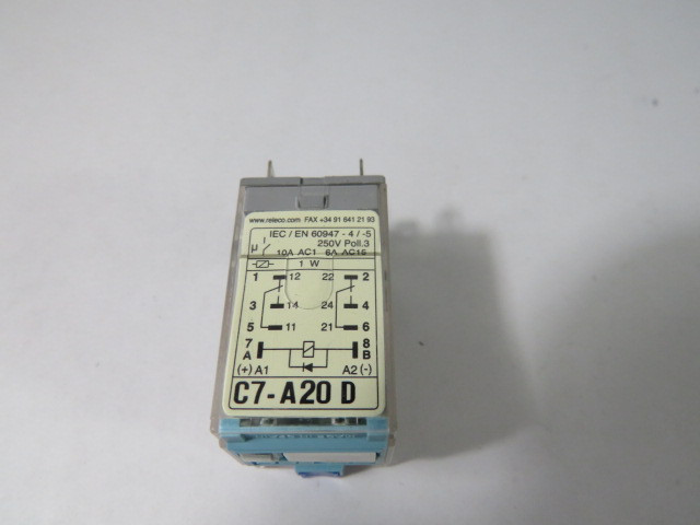 Releco C7-A20D-24VDC Relay 24VDC 10A 8-Blade USED