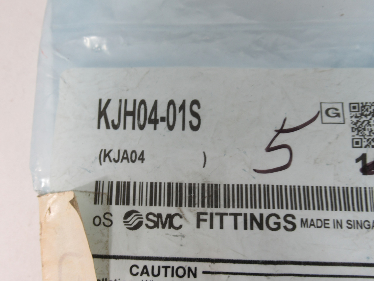 SMC KJH04-01S Male Connector Fitting Tube 4mm Thread R1/8 5-Pack ! NWB !
