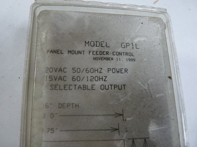 Multicomp GP1L Panel Mount Feeder Control ! NEW !