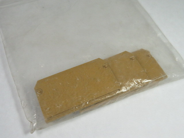 Weidmuller AP-SAKB/C/T-KRG Terminal Block End Plate Lot of 4 BROWN USED