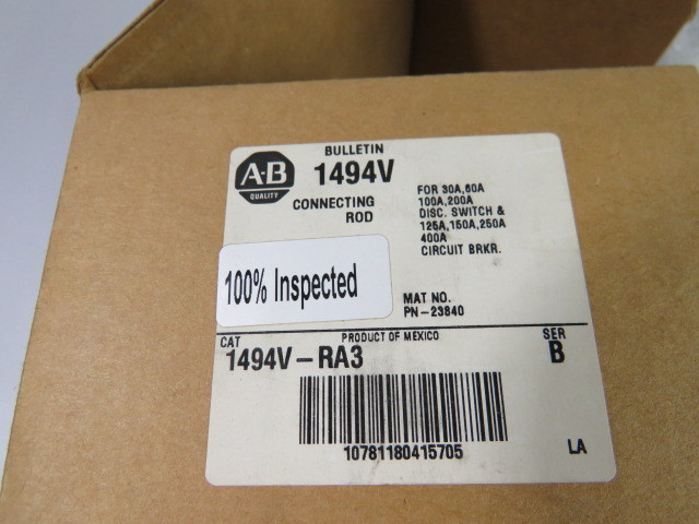 Allen-Bradley 1494V-RA3 Ser B Connecting Kit for Enclosure 6-3/4-9-1/8" ! NEW !