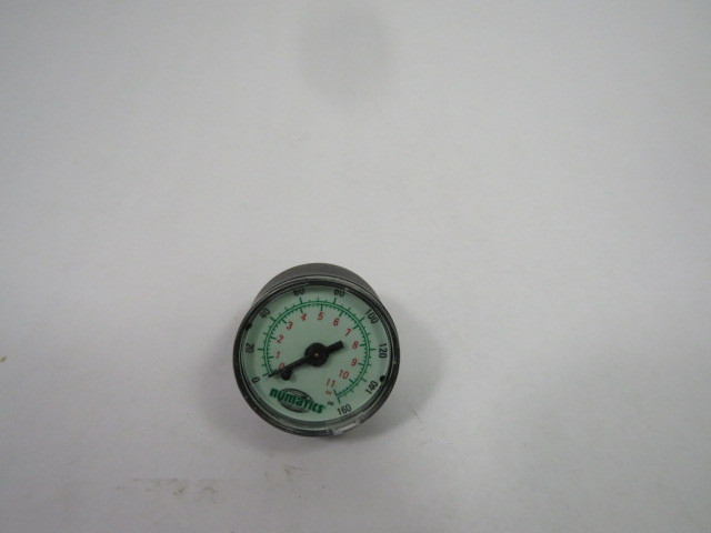 Numatics 214-103A Pressure Gauge 0-160 psi 0-11 bar USED