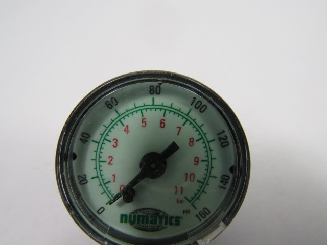 Numatics 214-103A Pressure Gauge 0-160 psi 0-11 bar USED