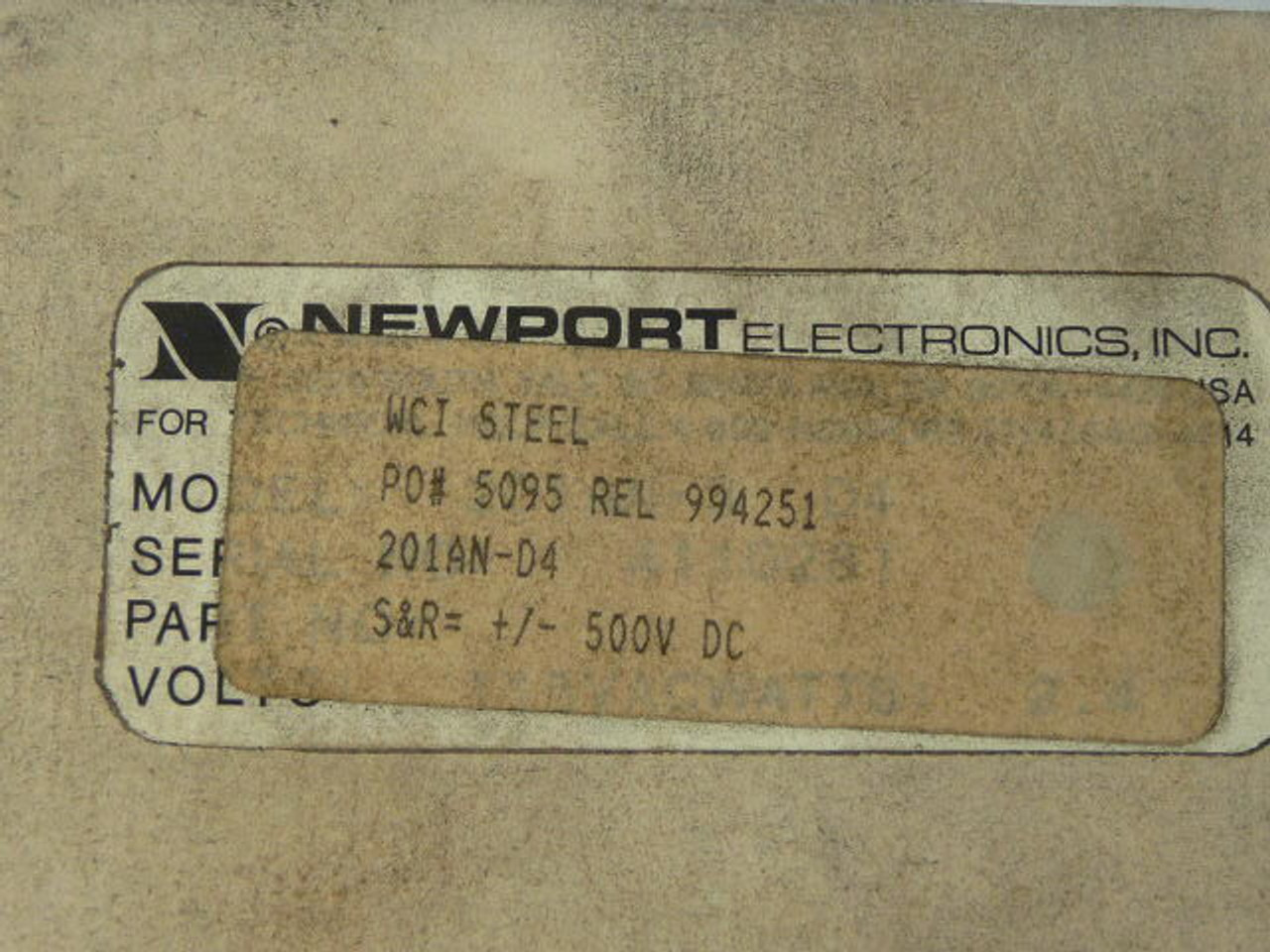 Newport 201AN-D4 DC Voltmeter 115VAC 2.4W 500V ! NEW !