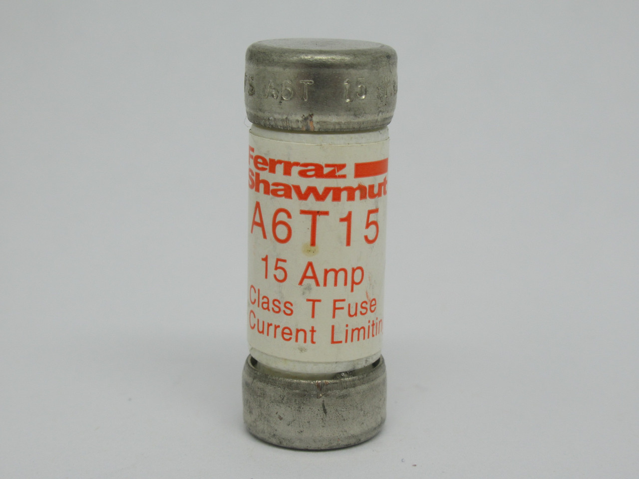 Ferraz Shawmut A6T15 Current Limiting Fuse 15A 600VAC 300VDC Class T USED