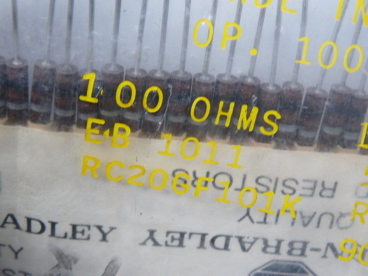 Allen-Bradley RC20GF101K EB1011 Carbon Resistor 100 Ohm 0.5W 10% ! NEW !