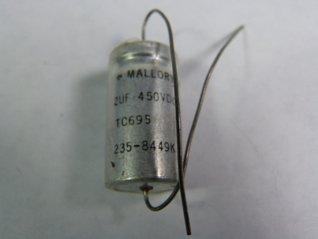Mallory TC695/235-8449K Capacitor 2uf 450VDC USED
