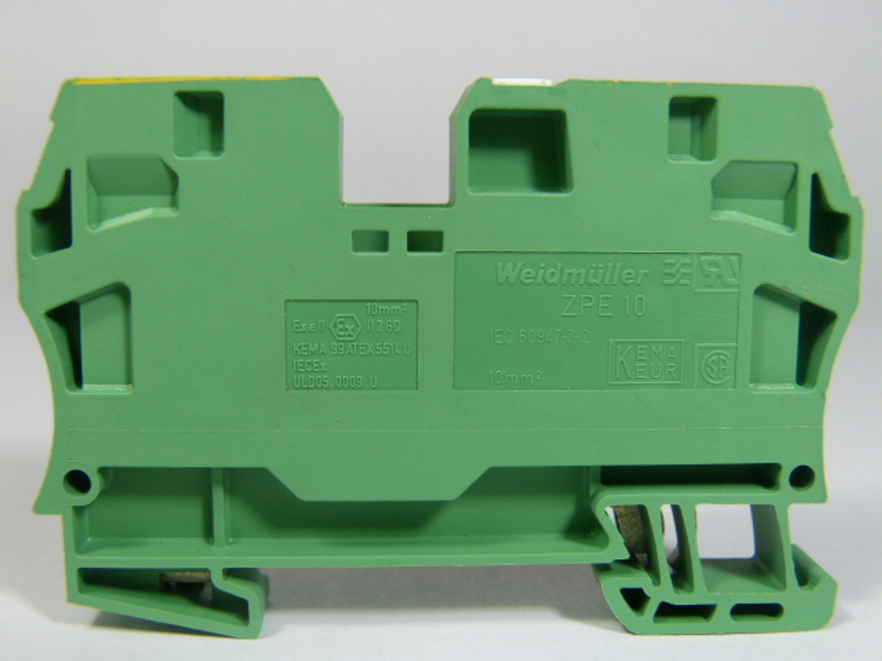 Weidmuller ZPE-10 Terminal Block 2X Spring Green USED