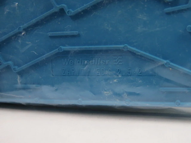 Weidmuller ZAP/TW-ZDK-2.5-2 Terminal Block End Plate Lot of 7 BLUE USED