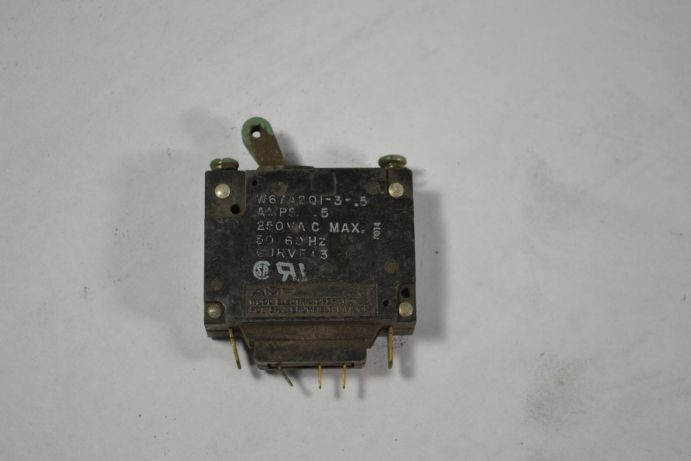 AMF W67A2Q1-3-.5 Circuit Breaker 0.5A 250VAC 50/60Hz USED