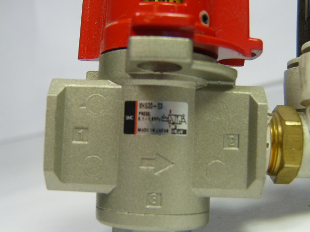 SMC VHS30-03 3 Port Lock Out Valve USED
