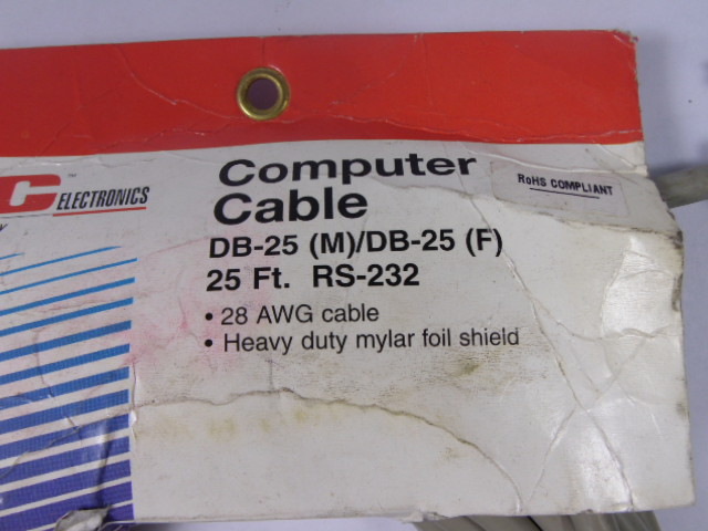 GC Electronics 45-375 RS-232 Computer Cable 25ft NEW