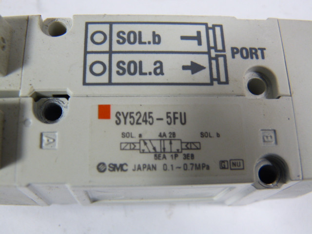 SMC SY5245-5FU Solenoid Valve Dual Body Style USED