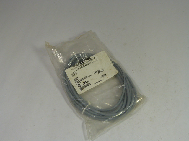 Turck RK-4T-4 U2157C Eurofast Molded Cordset 4A 250V M12 3-Pin 4m L NWB