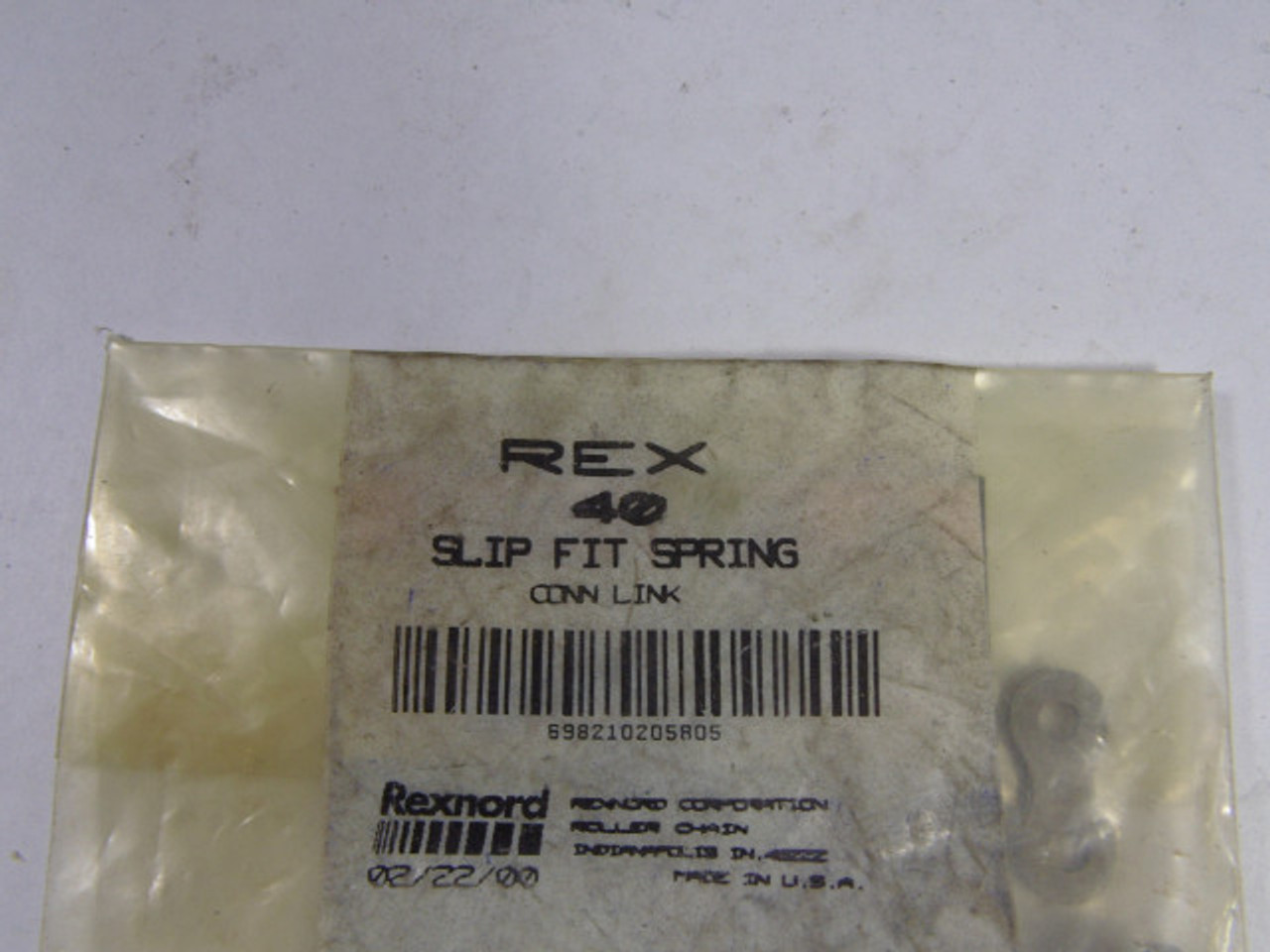 Rexnord REX40 Slip Fit Spring Connecting Link ! NWB !