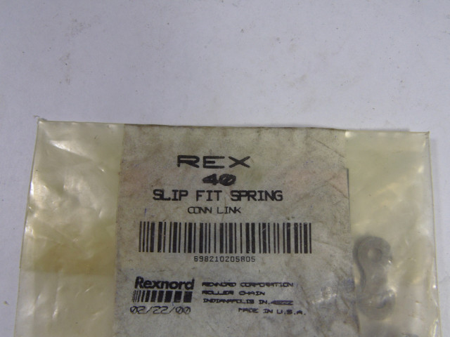 Rexnord REX40 Slip Fit Spring Connecting Link ! NWB ! - Industrial ...